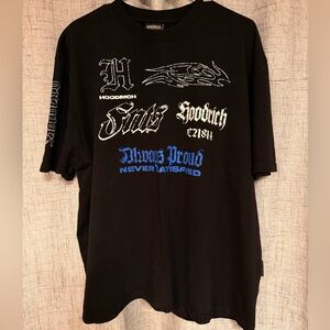 Hoodrich Black Graphic Short Sleeve Tee NWOT Men Sz. XL
